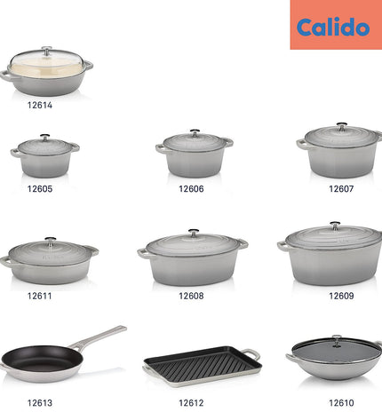 Warm Casserole Dish with Lid Round 3.2 liters