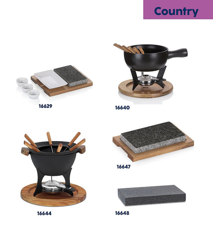 Country Cheese Fondue Set for 6 People 2 liters