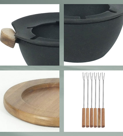 Land Fondue Set voor 6 Personen 1 liter