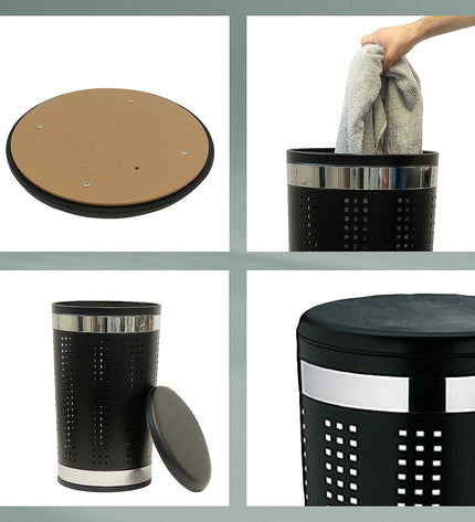 Sevilla Laundry Basket with Seat Lid 60.5 cm