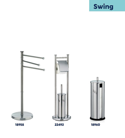 Swing Toilet Brush and Toilet Roll Holder