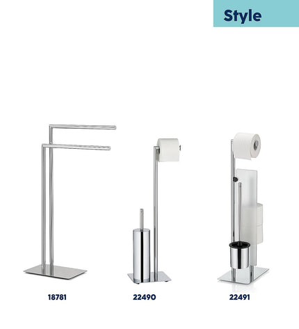 Style Toilet Brush and Toilet Roll Holder
