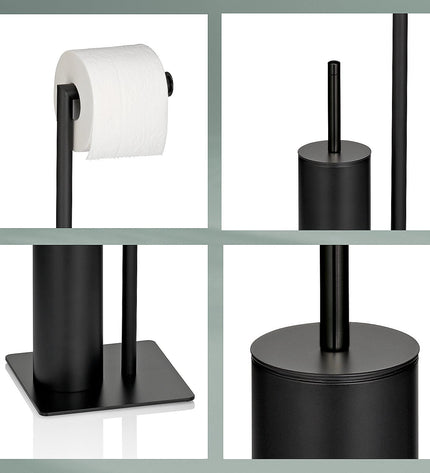 Style toilet brush and toilet roll holder 20x20 cm