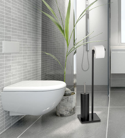Style toilet brush and toilet roll holder 20x20 cm