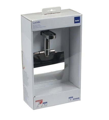 Lucido Toilet Roll Holder with Cover and Wall Mount
