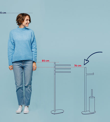 Lucido Toilet Brush and Toilet Paper Holder