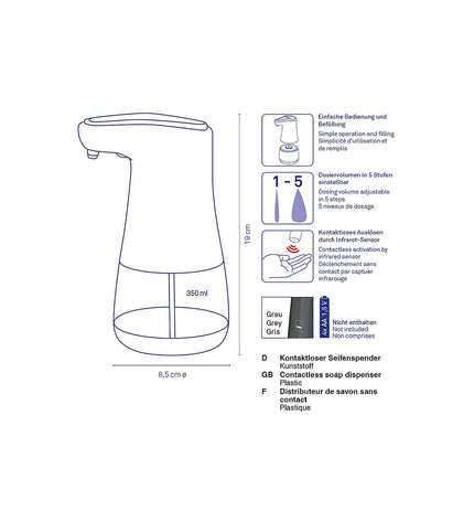 Aurie Comfort Sensor Soap Dispenser 360 ml