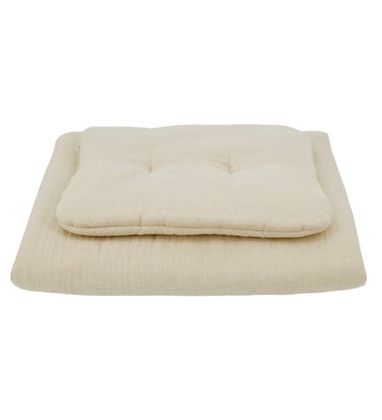 Muslin crib bedding set Latte