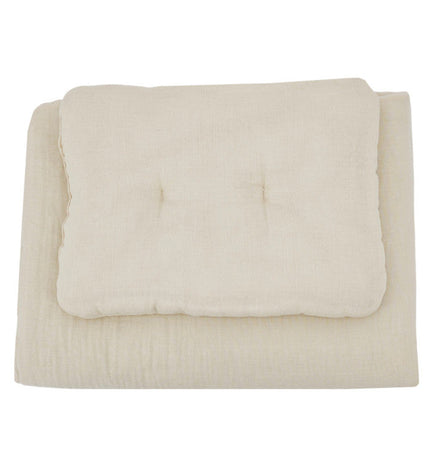Muslin crib bedding set Latte