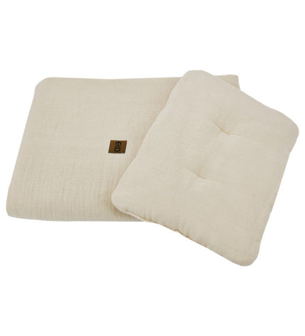 Muslin crib bedding set Latte