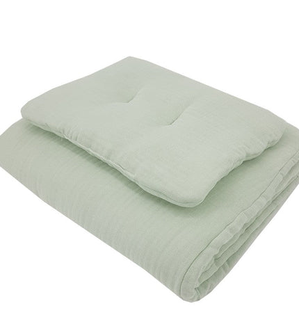 Muslin cot bedding set Mint