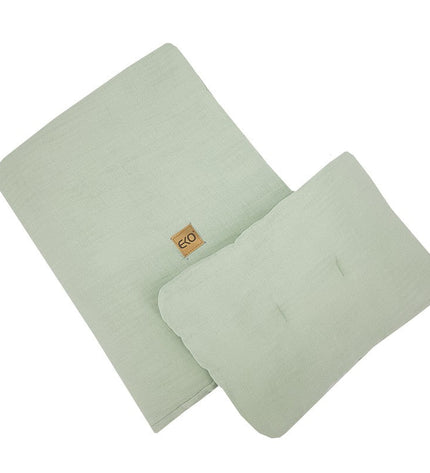 Muslin cot bedding set Mint