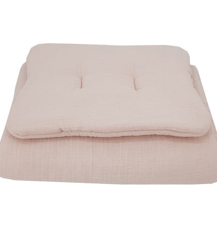 Muslin cot bedding set Rose Pink