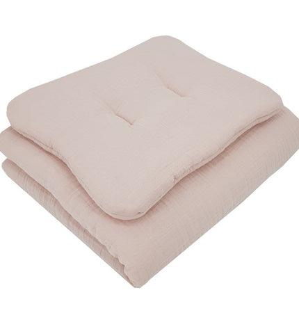Muslin cot bedding set Rose Pink