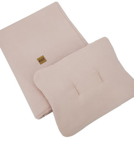 Muslin cot bedding set Rose Pink