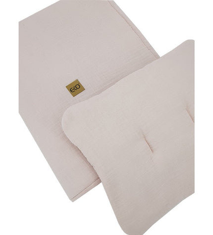 Muslin cot bedding set Rose Pink