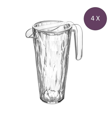 Superglass Club Pitcher Set of 4 Pieces