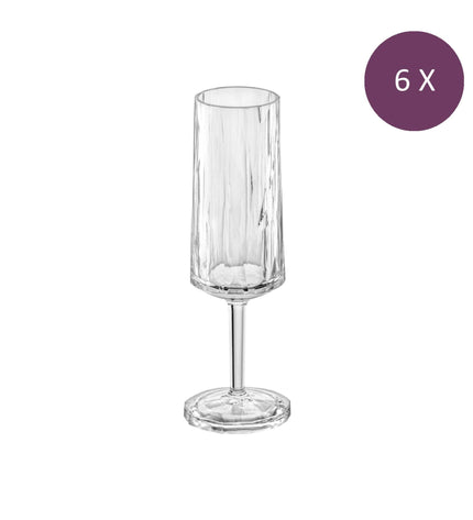 Superglass Club No. 14 Champagne flute 100 ml Set of 6 pieces