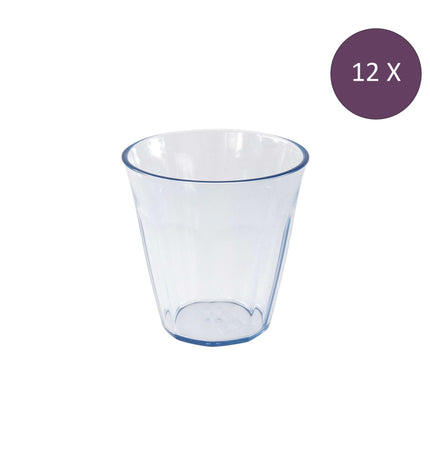 Nora cup 150 ml transparent blue set of 12 pieces