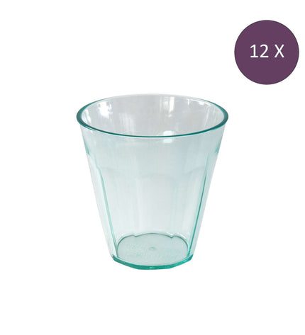 Nora Beker 300 ml Transparent Green Set of 12 pieces