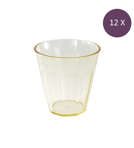 Nora cup 150 ml transparent yellow set of 12 pieces