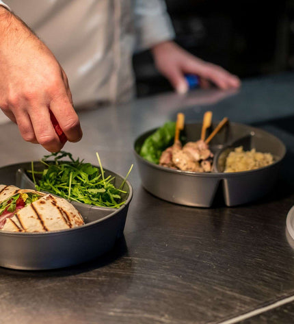 "Move Bowl Round with Compartment 1.1 liter Set of 12 Pieces"