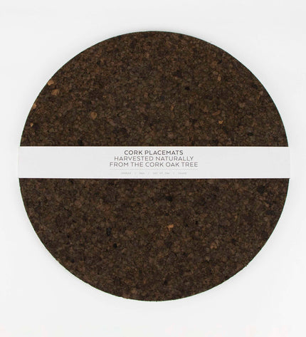 Smoked Cork Placemat Ø 32 cm Set of 2