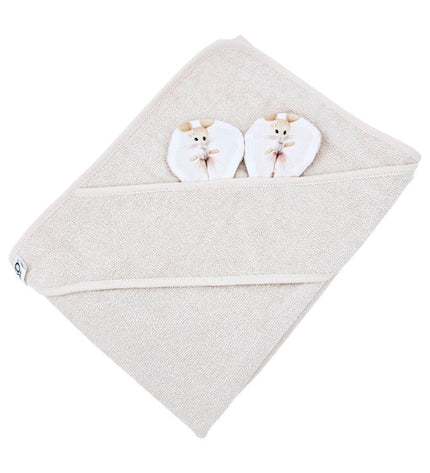 Bamboo bath cover Ballerina Mouse / Light Beige