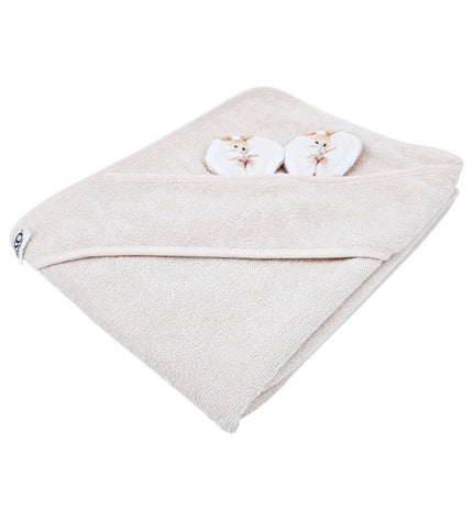 Bamboo bath cover Ballerina Mouse / Light Beige
