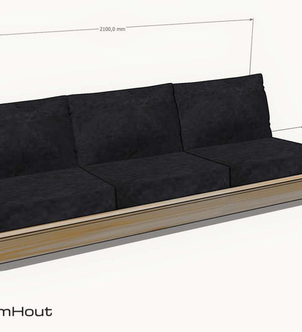 Loungebank 3-zits Montecastelli douglas
