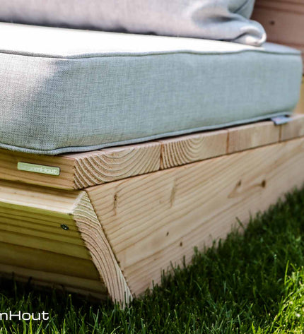 Loungeset Montecastelli - 3-zits loungebank + hocker voordeelset