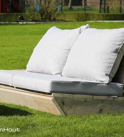 Loungeset Montecastelli - 2-zits loungebank + hocker voordeelset