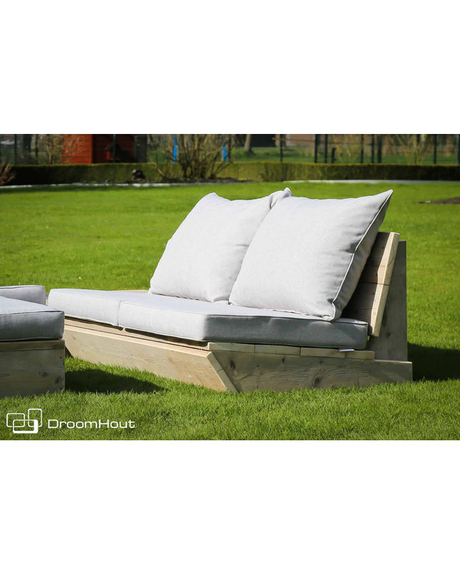 Loungeset Montecastelli - 2-zits loungebank + hocker voordeelset