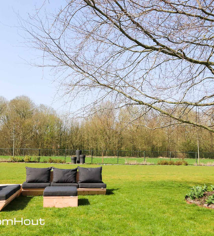 Loungeset Montecastelli - 4-zits hoekbank + hocker + hoektafel voordeelset