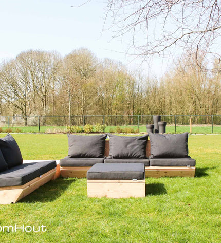 Loungeset Montecastelli - 5-zits hoekbank + hocker voordeelset