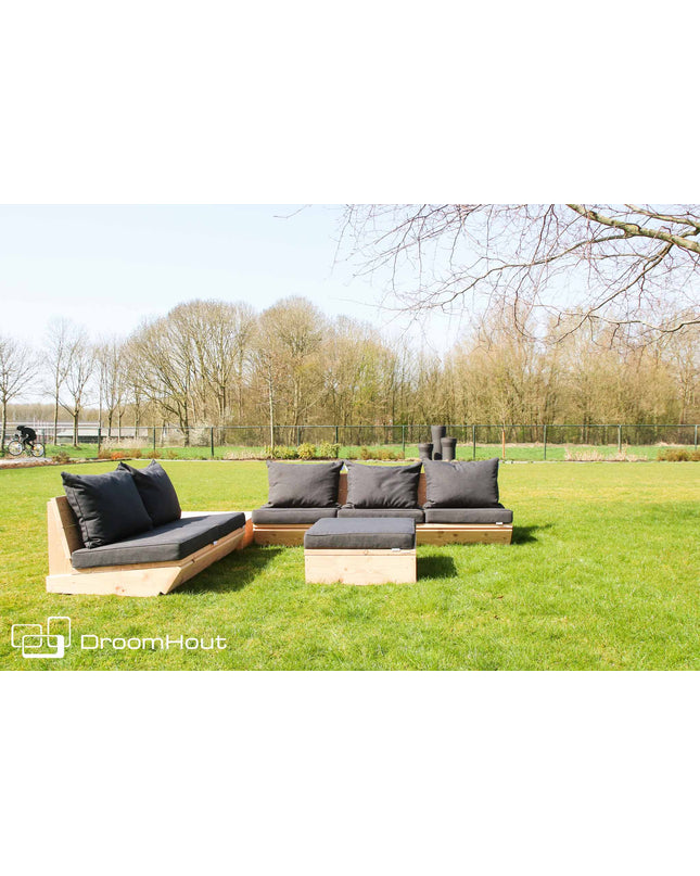 Loungeset Montecastelli - 5-zits hoekbank + hocker voordeelset