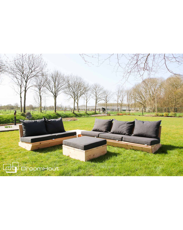 Loungeset Montecastelli - 5-zits hoekbank + hocker voordeelset