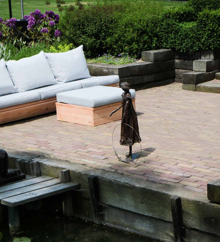 Loungeset Montecastelli - 3-zits loungebank + hocker voordeelset