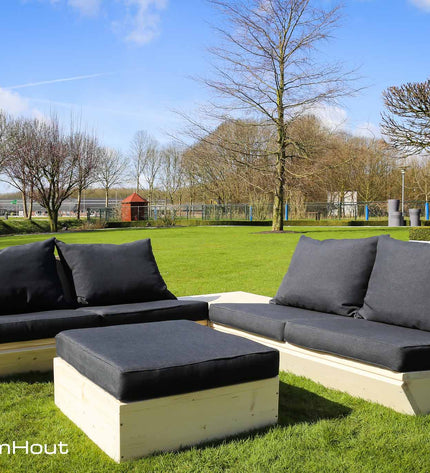 Loungeset Montecastelli - 4-zits hoekbank + hocker + hoektafel voordeelset