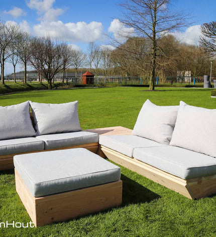 Loungeset Montecastelli - 4-zits hoekbank + hocker + hoektafel voordeelset