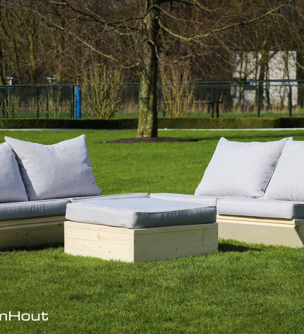 Loungeset Montecastelli - 4-zits hoekbank + hocker + hoektafel voordeelset