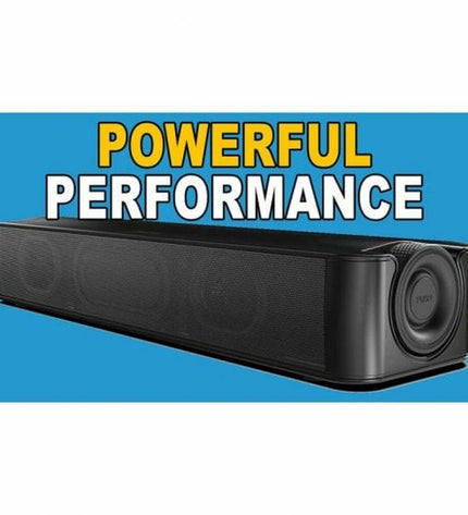 Creative Technology wireless soundbar in black, 48W, compact design for high-quality audio and home entertainment.