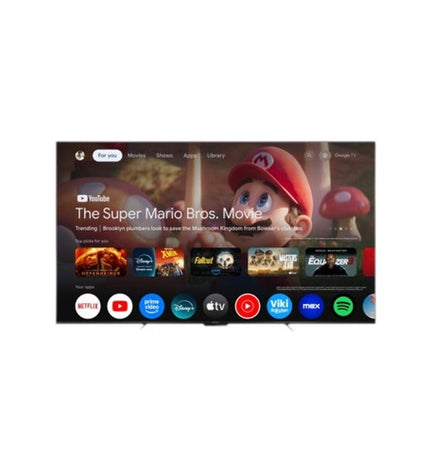 Sharp 65-inch QLED 4K Ultra HD Smart TV, modern electronic TV for home cinema viewing with sleek design and vibrant display.