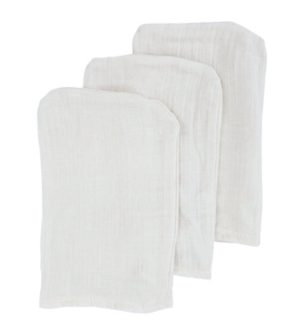 Assorted muslin bath wash, 3 pieces, beige