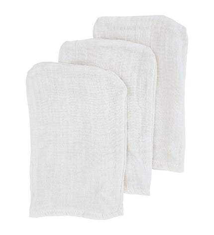 Assorted muslin bath wash, 3 pieces, beige