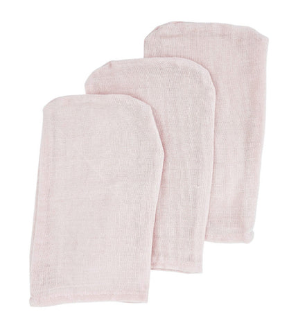 Muslin Bath Wash Mix, 3 pieces, Rose Pink