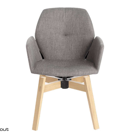 Stoel Mobitec Mood#95 - houten frame recht