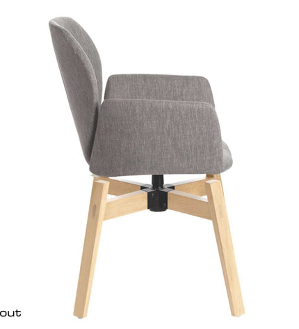 Stoel Mobitec Mood#95 - houten frame recht