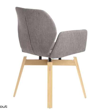 Stoel Mobitec Mood#95 - houten frame recht