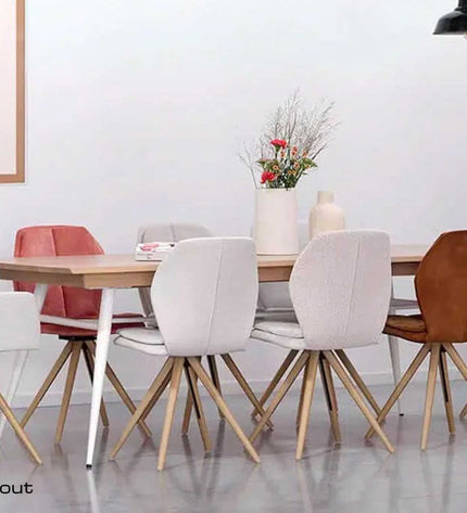 Stoel Mobitec Mood#95 - houten frame spinpoot